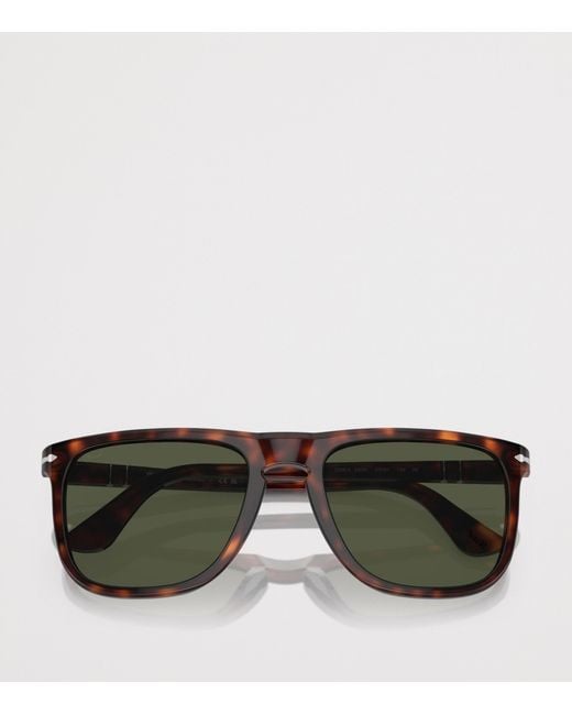 Persol Green Square Pilot Sunglasses