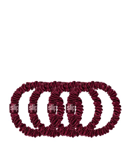 Slip Red Pure Silk Skinny Scrunchies