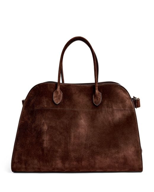 The Row Brown Suede Margaux Tote Bag