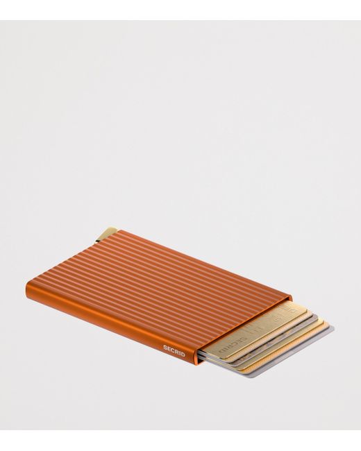 Secrid Orange Fluted Aluminium Cardprotector for men