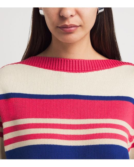 Mother Multicolor Cotton Striped Skipper Sweater