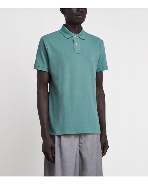 Polo Ralph Lauren Green Cotton Mesh Polo Shirt for men
