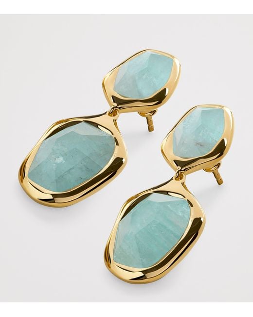 Monica Vinader Blue Vermeil And Aquamarine Odyssey Cocktail Earrings