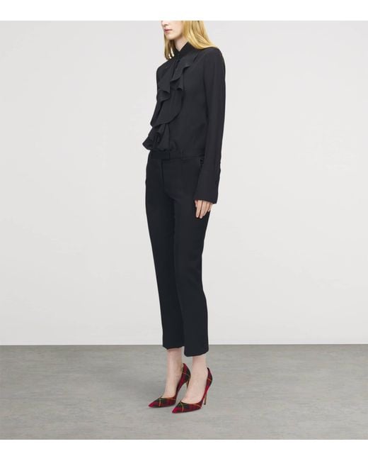 McQueen Blue Cropped Trousers