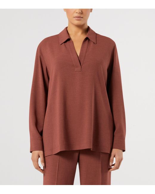 Marina Rinaldi Red Long-Sleeve Tunic
