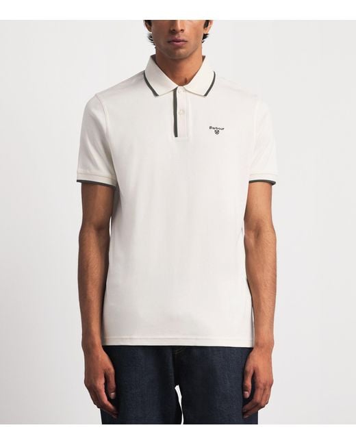 Barbour White Callock Polo Shirt for men
