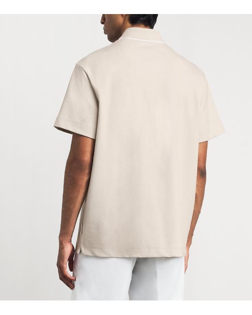 On Shoes White Cott Pique Polo Shirt for men