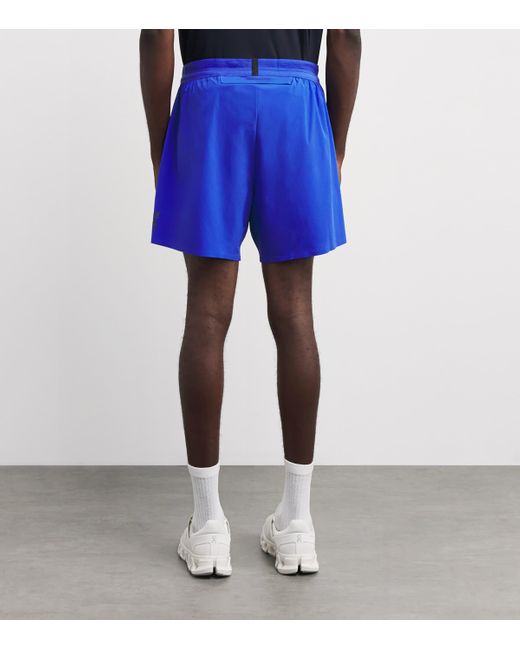On Shoes Blue 5" Performance Shorts for men