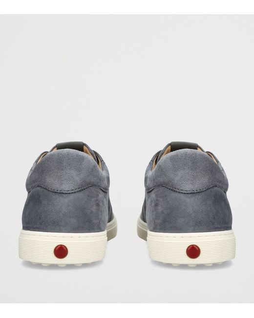 Tod's Blue Leather Elastic Cassetta Sneakers for men