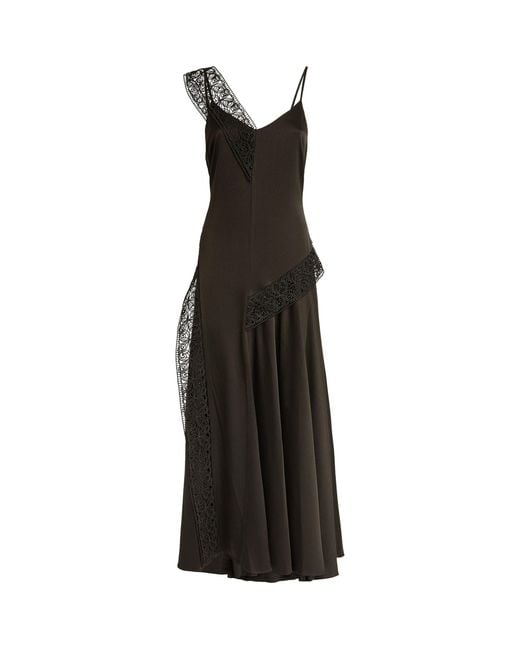 Aje. Black Lace-trim Spirit Maxi Dress