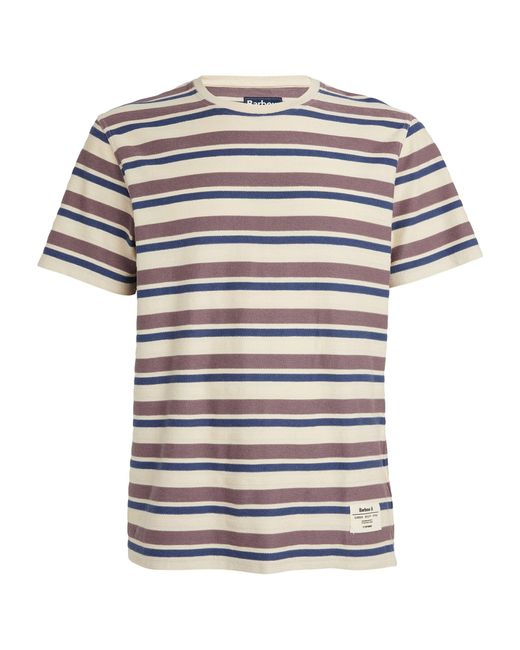 Barbour White Striped Whitwell T-shirt for men