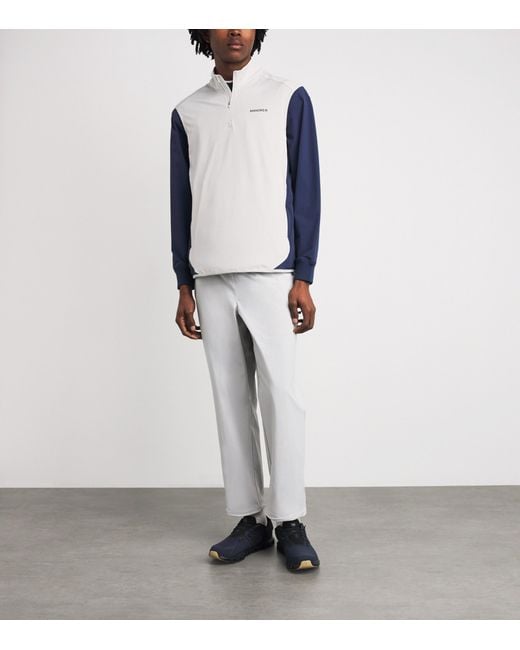 Manors Gray Tech Quarter-Zip Gilet for men