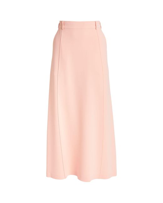 Kiton Pink A-line Midi Skirt