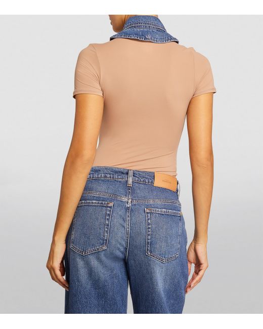 Veronica Beard Blue Wool-Cashmere Striped Jacket Dickey
