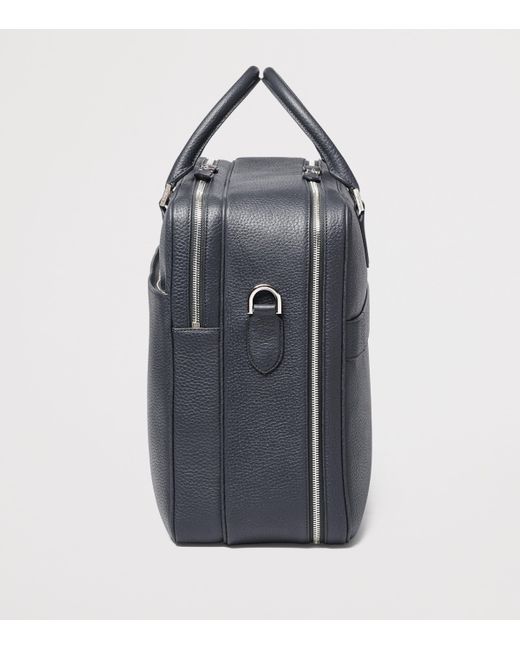 Aspinal Black Leather 48 Hour Mount Street Travel Bag