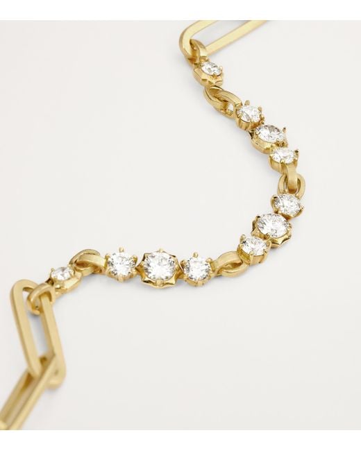 Jade Trau Metallic And Diamond Paige Chain Necklace