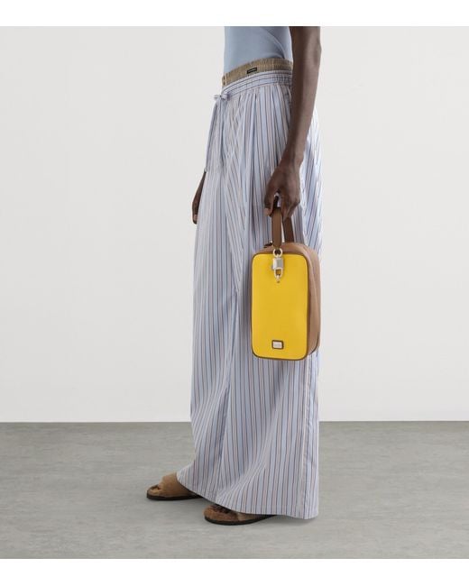 Dolce & Gabbana Yellow Lock Top-Handle Bag