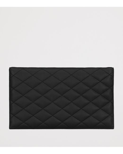 Saint Laurent Black Quilted Paris Pouch