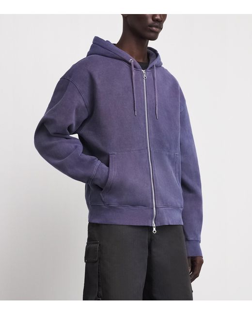 Our Legacy Blue Organic Cotton Rascal Zip-Up Hoodie for men