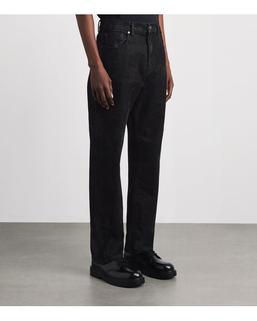 7 For All Mankind Black Modern Straight Jeans for men