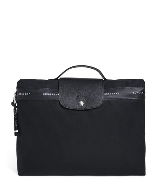 Longchamp Black Canvas Le Pliage Energy Briefcase