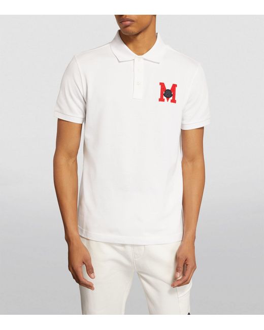 Mens white 2024 moncler polo