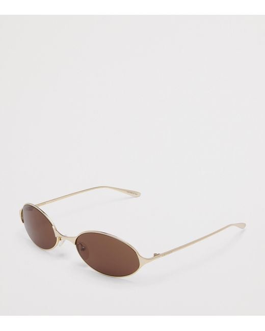 McQueen Brown Metal Sunglasses