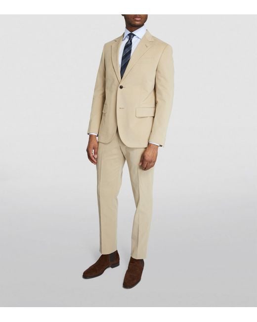 Corneliani Blue Cotton Twill Long-Sleeve Shirt for men