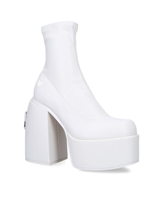 Naked Wolfe Leather Sugar Ankle Boots 130 In White Lyst Canada