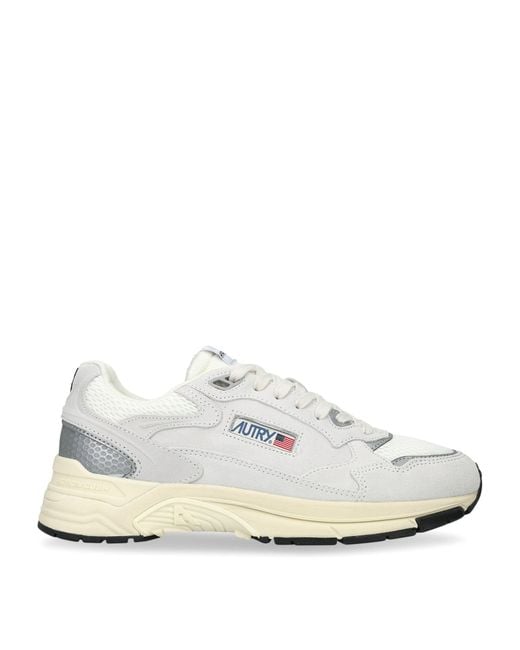 Autry White Suede Hyperway Runner Sneakers for men
