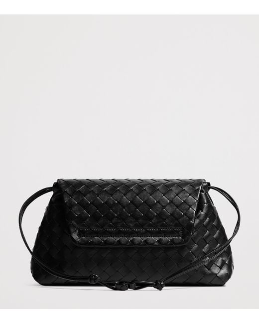 Bottega Veneta Black Leather Giorno Shoulder Bag