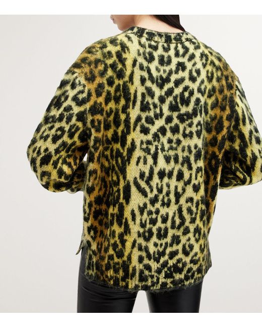 slim fit dress slacks All Saints Leopard Print Sheer Dress – A Bag In A Shell main image 1