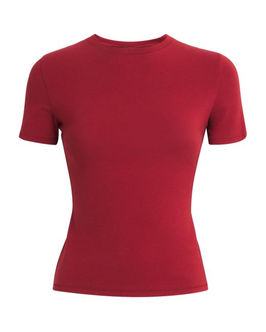 Skims Red Cotton Jersey T-Shirt