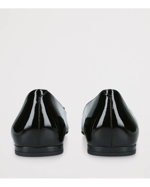 Roger Vivier Black Patent Leather U Look Ballet Flats