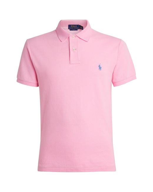 Polo Ralph Lauren Pink Cotton Mesh Slim-Fit Polo Shirt for men
