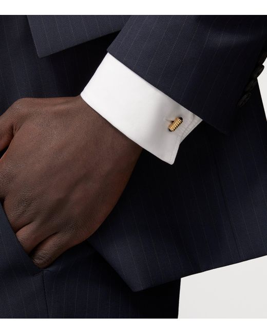Cartier Metallic And Onyx Spring Cufflinks for men