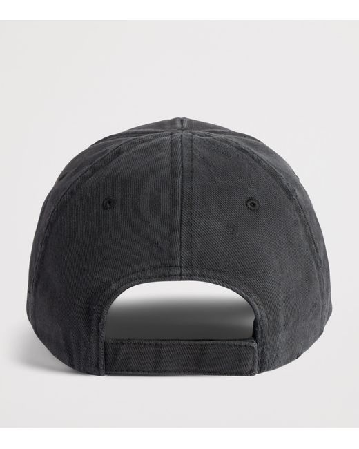 Balenciaga Gray Cotton Logo Cap for men