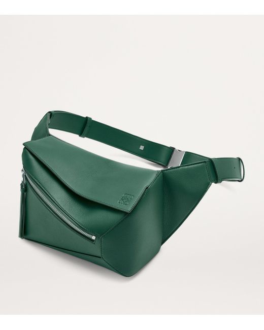 Loewe Green Small Leather Puzzle Bag