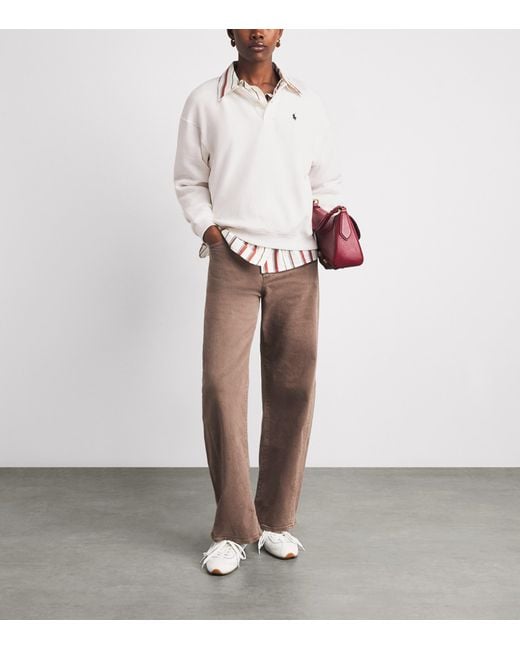 Polo Ralph Lauren White Fleece Polo Sweatshirt