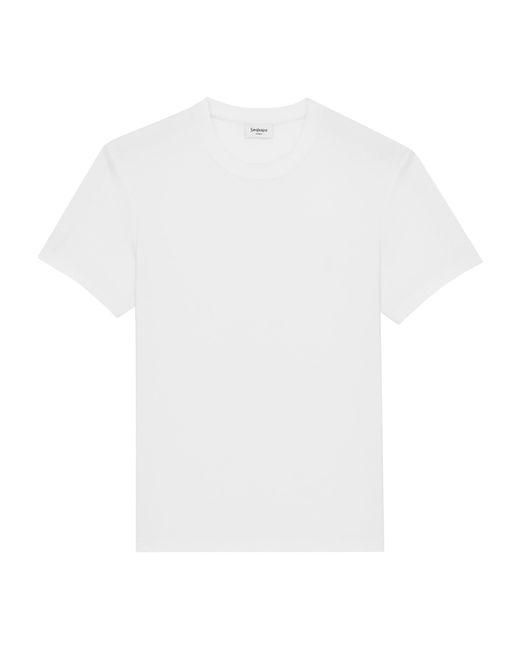 Saint Laurent White Cotton Cassandre T-Shirt for men
