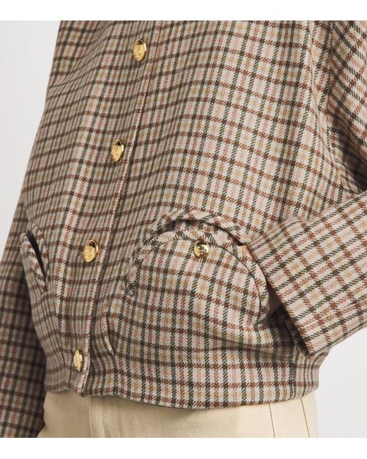 Blazé Milano Brown Virgin Wool-Cashmere Check Altai Jacket