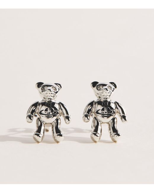 Vivienne Westwood Black Small Ruby Stud Earrings