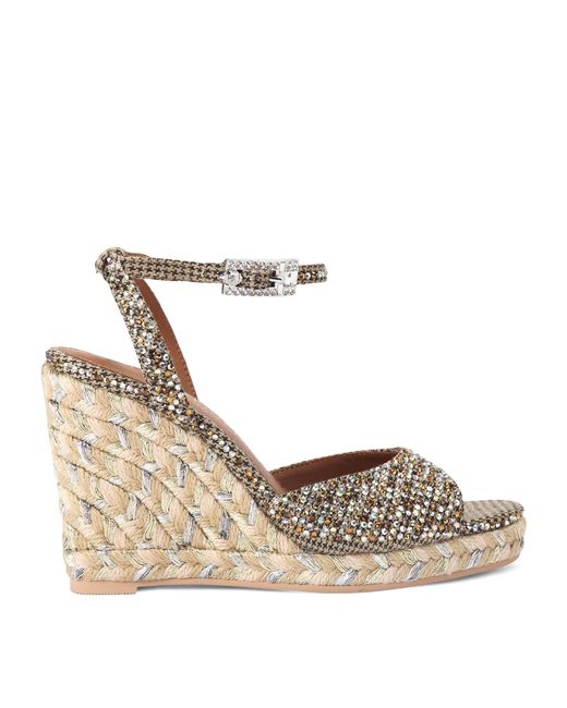 Kurt Geiger Metallic Embellished Wedge Sandals