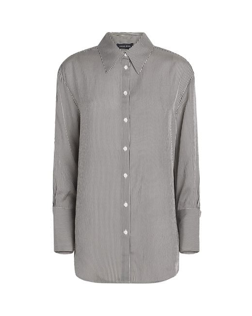 Anine Bing Gray Oversized Stripe Bridget Shirt