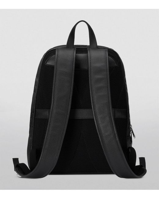 Gucci Black Leather Jumbo Gg Backpack for men