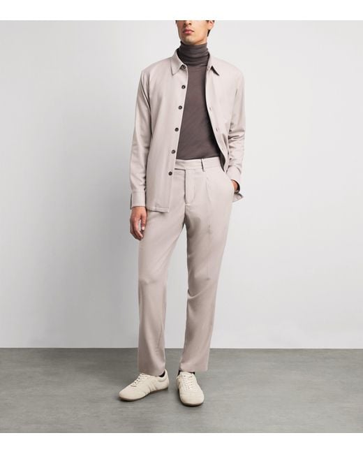 Colombo Pink Wool-Blend Overshirt for men