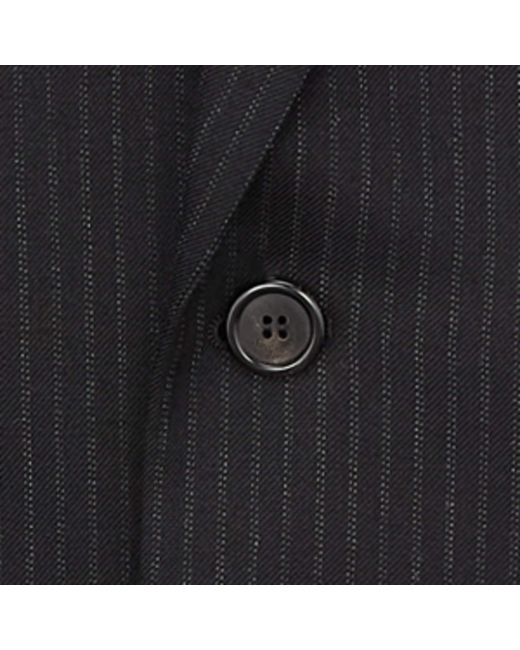 Saint Laurent Black Wool Chalk-Stripe Blazer for men