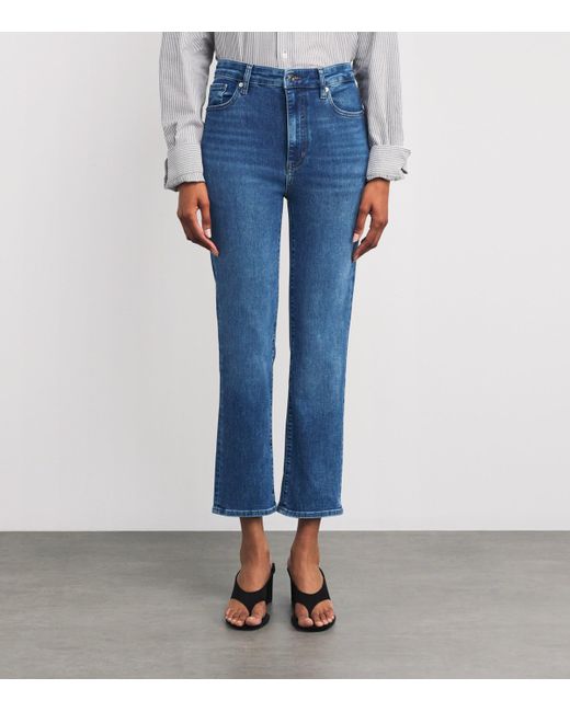 FRAME Blue The Pencil Crop Slim Jeans