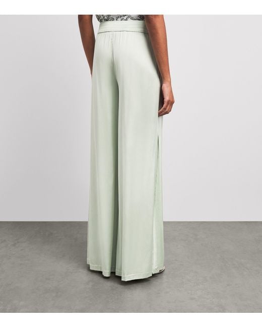 Alice + Olivia White Kenley Palazzo Trousers