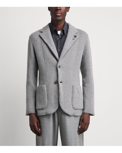 Lardini Gray Cashmere Blazer for men